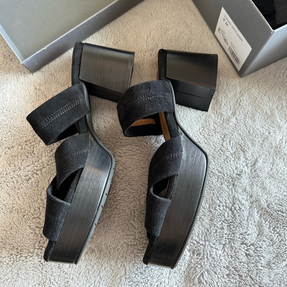 Aquatalia Summer Suede Block Heel Sandal - Picture 9 of 9